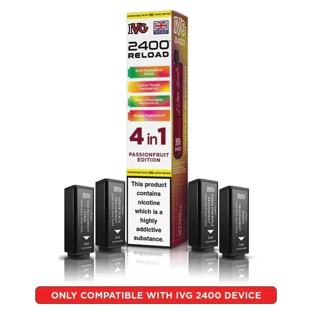  Passionfruit Edition IVG 2400 Reload 4 in 1 Prefilled Pods Pack of 5