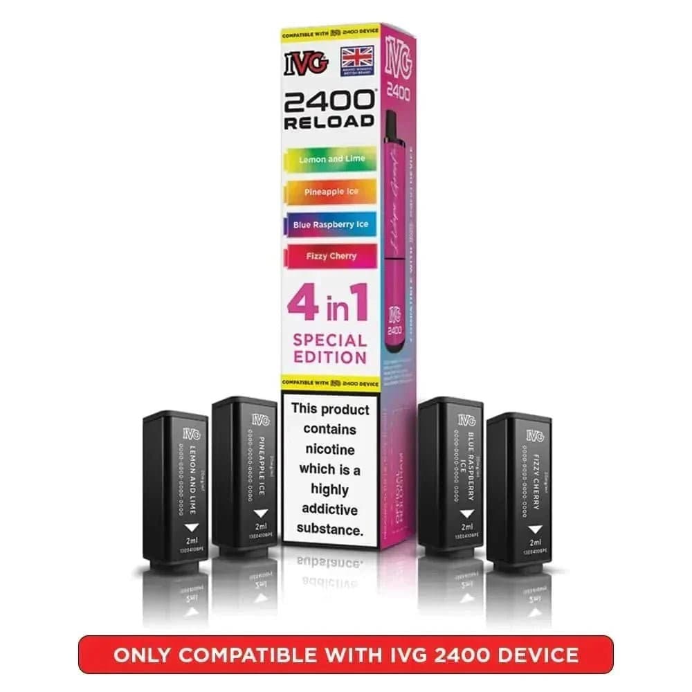  Special Edition IVG 2400 Reload 4 in 1 Prefilled Pods Pack of 5