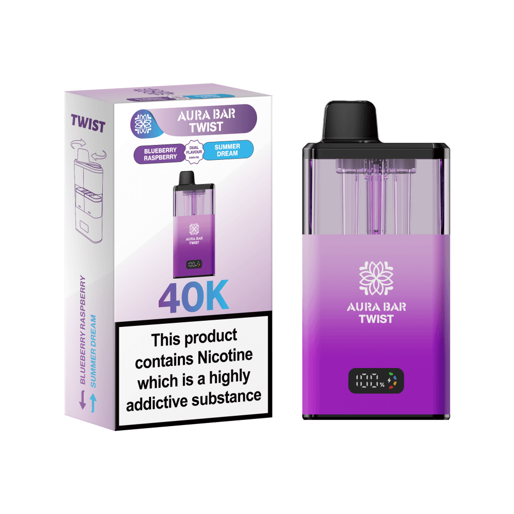  Blueberry Raspberry / Summer Dream Aura Bar Twist 40k Prefilled Pod Vape Kit