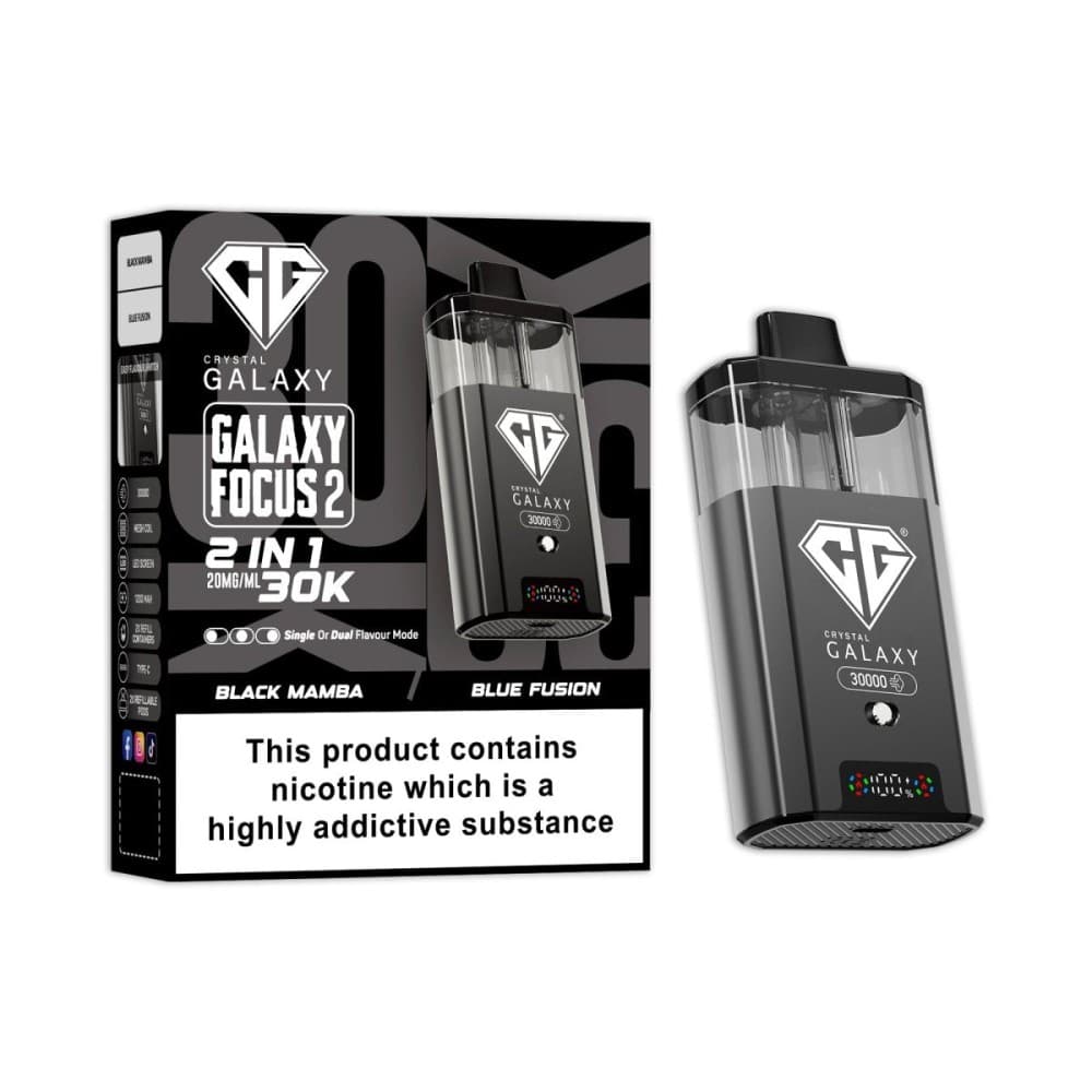  Black Mamba / Blue Fusion Crystal Galaxy Focus 2 Prefilled 2 in 1 Pod Kit