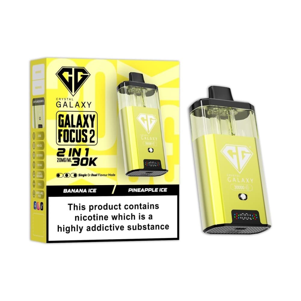  Banana Ice / Pineapple Ice Crystal Galaxy Focus 2 Prefilled 2 in 1 Pod Kit