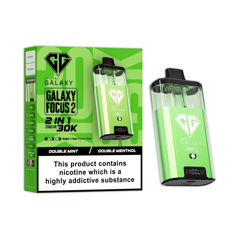  Double Mint / Double Menthol Crystal Galaxy Focus 2 Prefilled 2 in 1 Pod Kit
