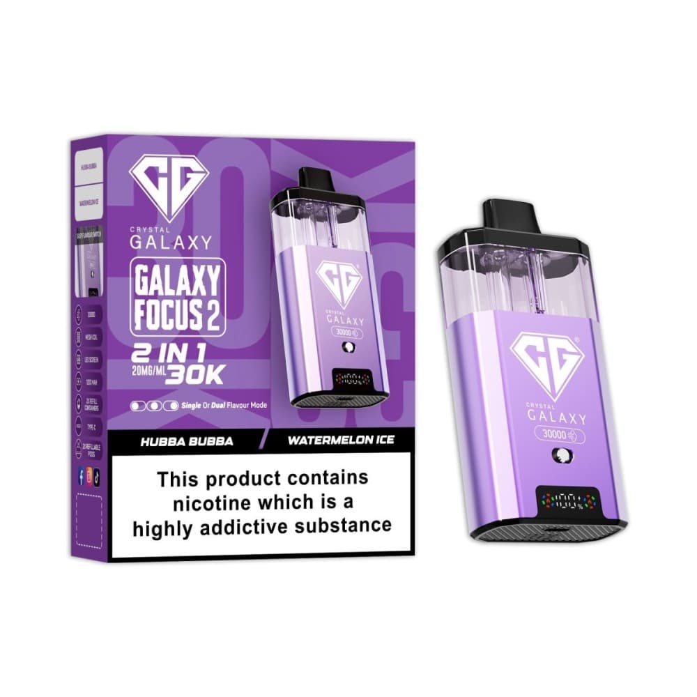  Hubba Bubba / Watermelon Ice Crystal Galaxy Focus 2 Prefilled 2 in 1 Pod Kit