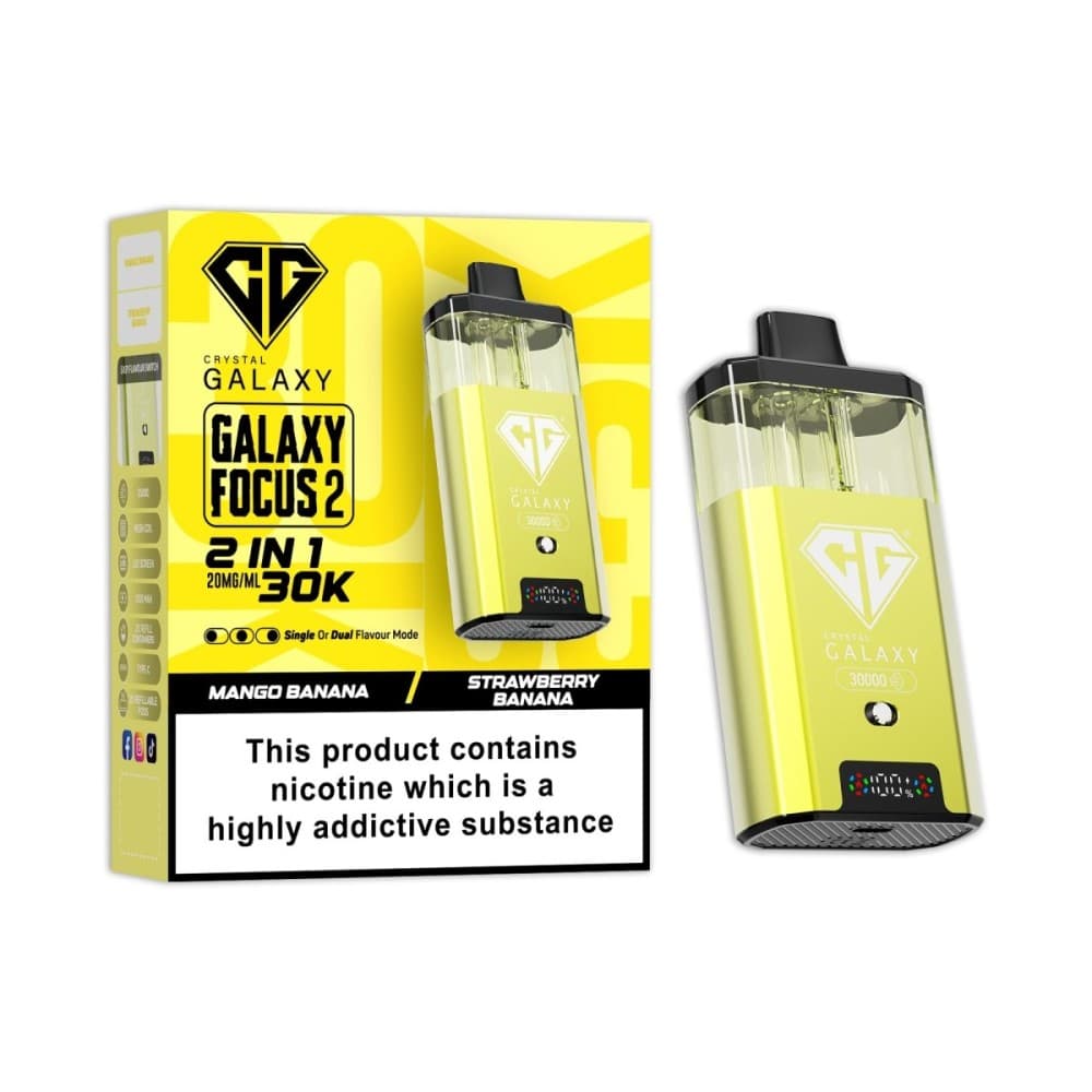  Mango Banana / Strawberry Banana Crystal Galaxy Focus 2 Prefilled 2 in 1 Pod Kit