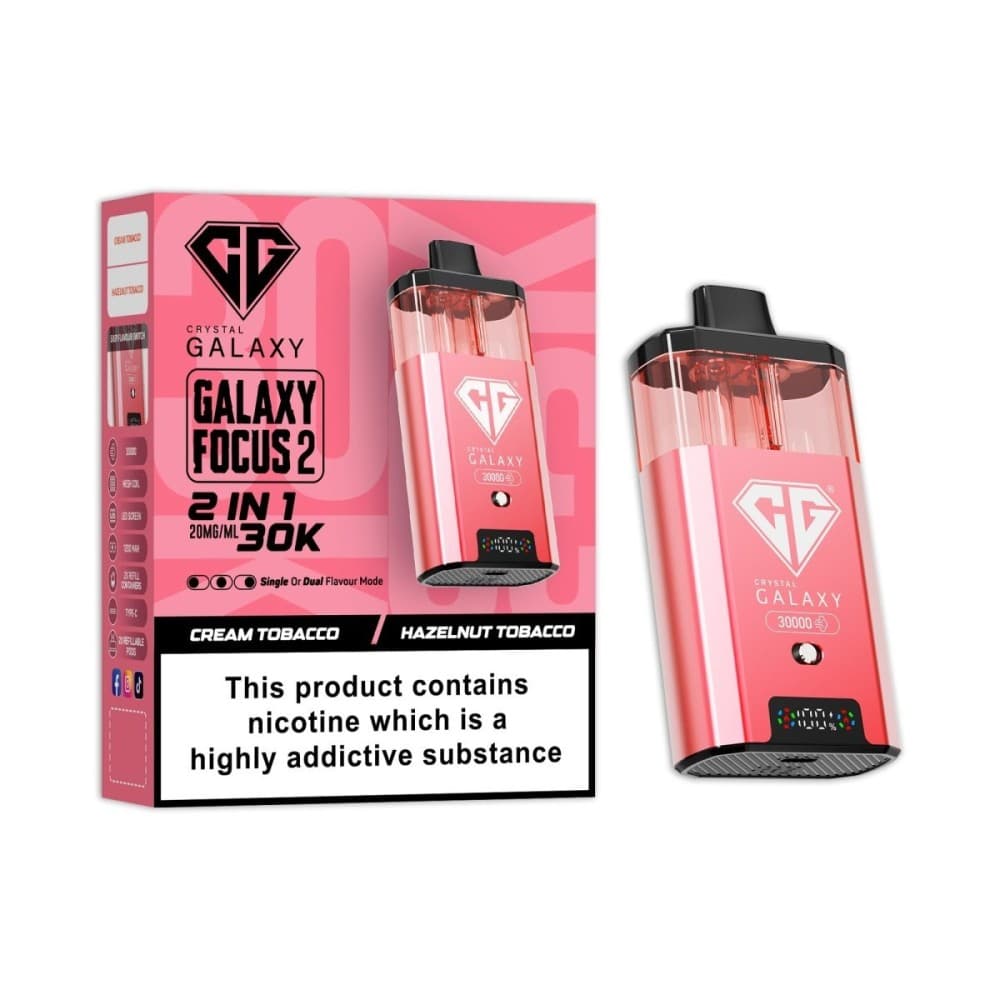  Cream Tobacco / Hazelnut Tobacco Crystal Galaxy Focus 2 Prefilled 2 in 1 Pod Kit