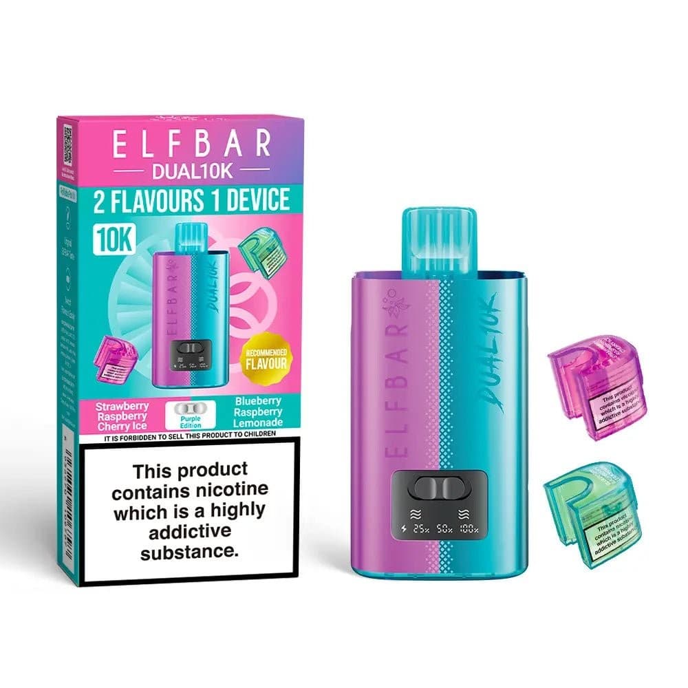  Purple Edition Elf Bar Dual 10K Prefilled Pod Vape Kit