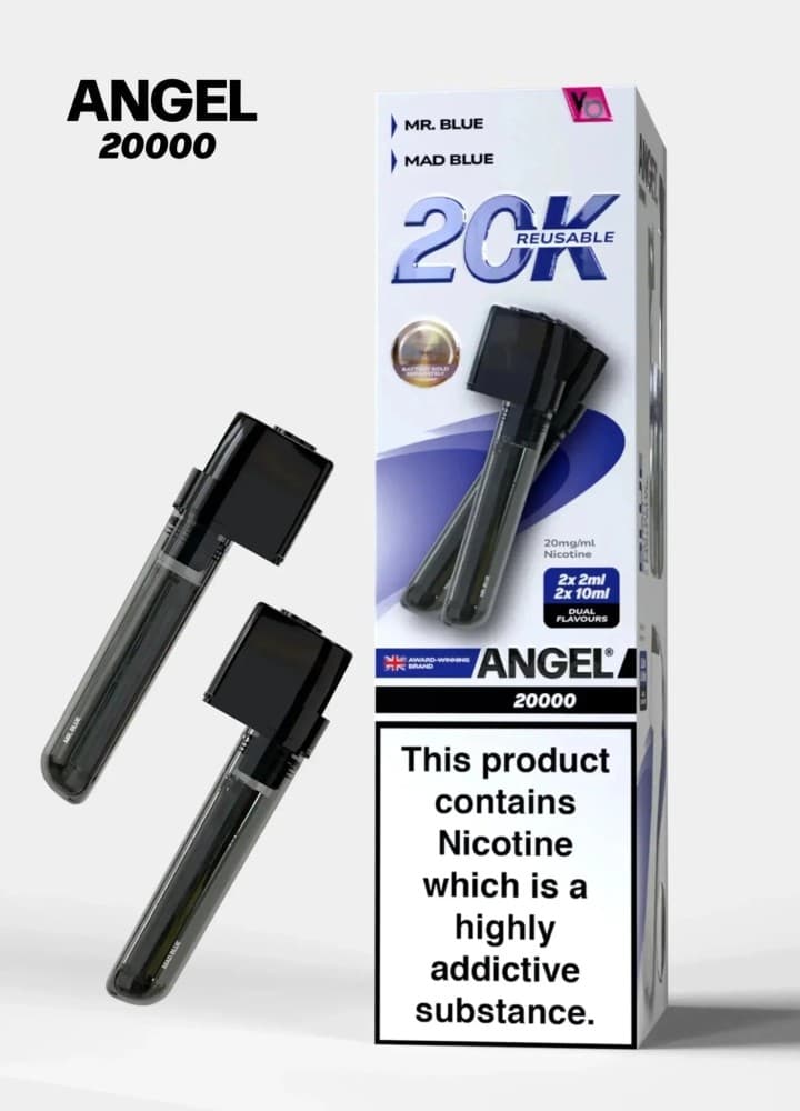  Blue Edition Vapes Bars Angel 20000 Prefilled Pods