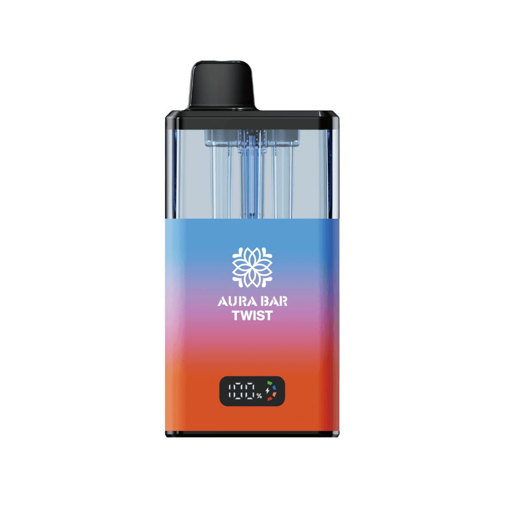  Ice Pop/Juicy Peach Aura Bar Twist 40k Vape Kit By Crystal Prime - Box of 5