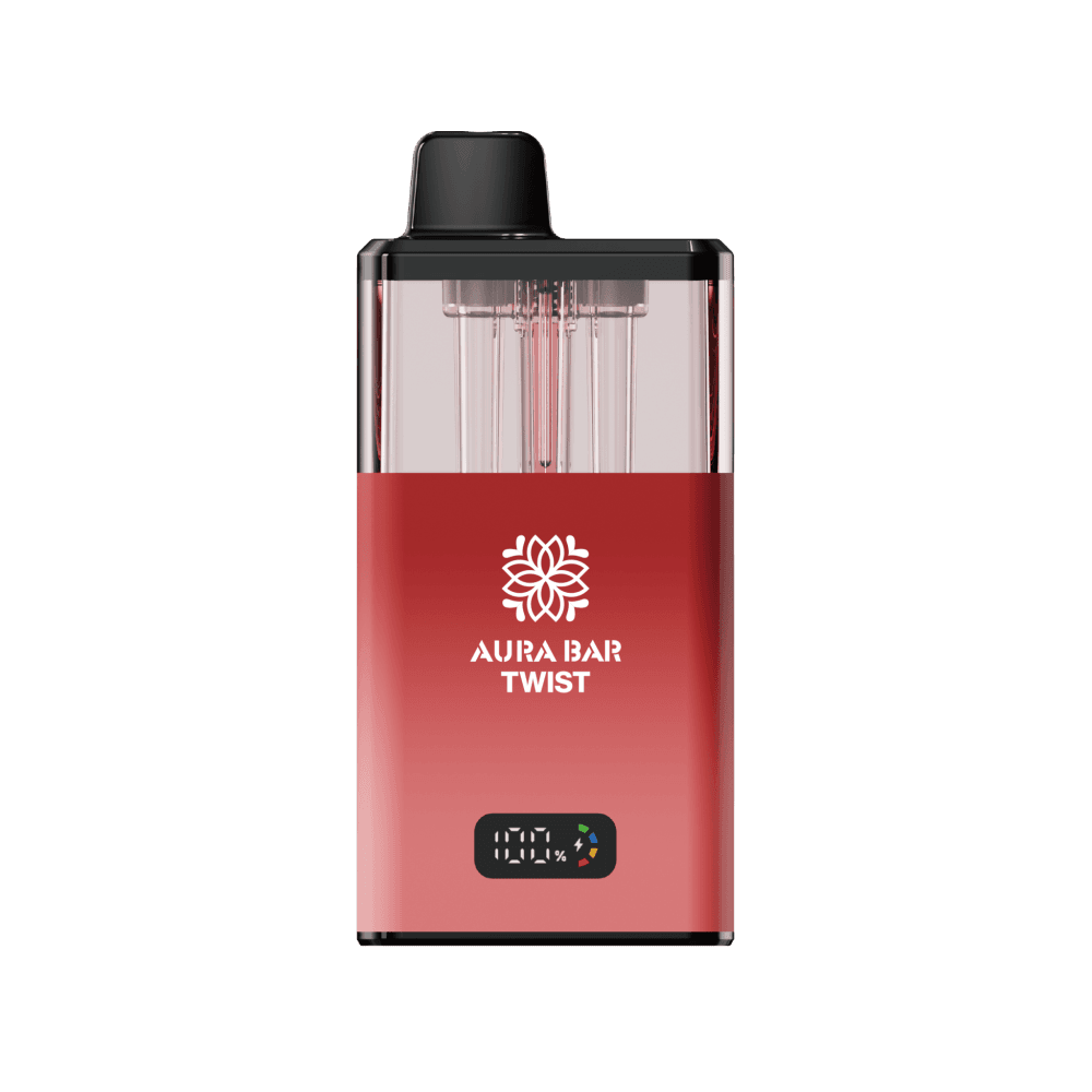  Cherry Ice/Cherry Cola Aura Bar Twist 40k Vape Kit By Crystal Prime - Box of 5
