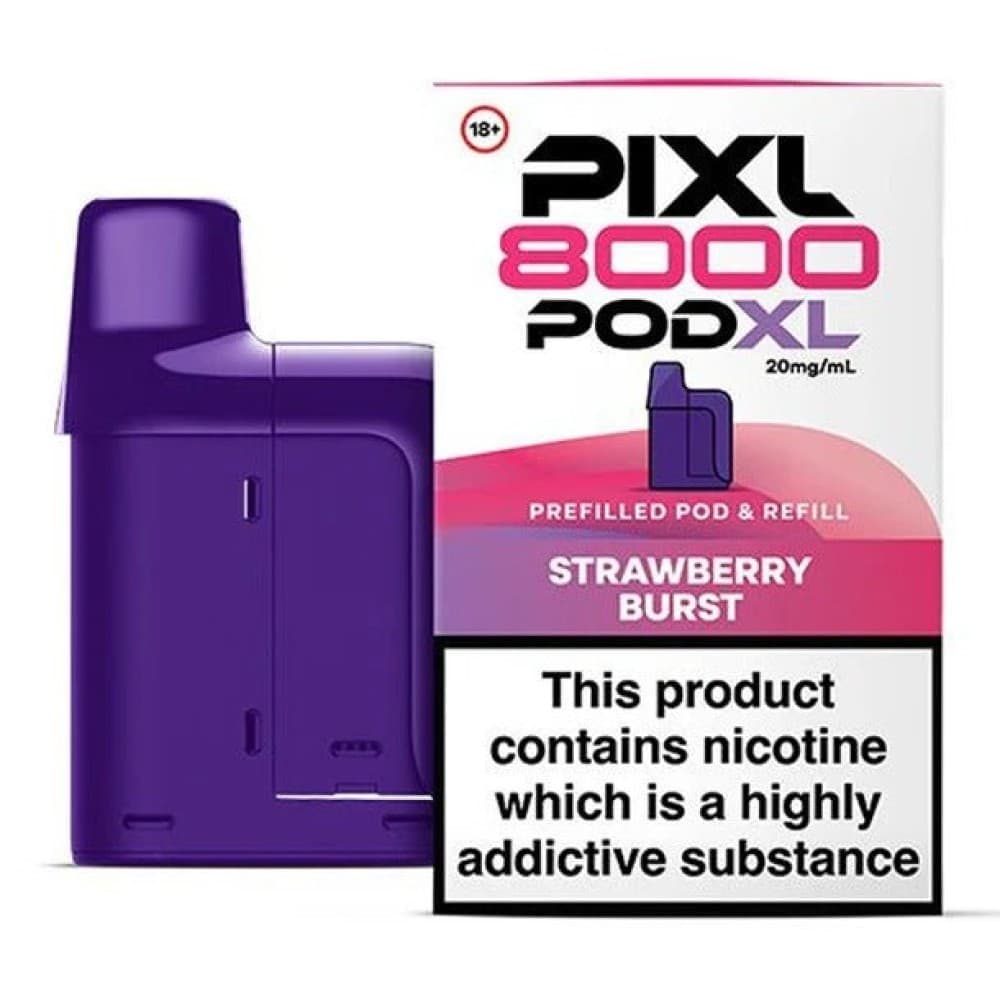  Strawberry Burst PIXL 8000 Replacement Pods - Pack of 5
