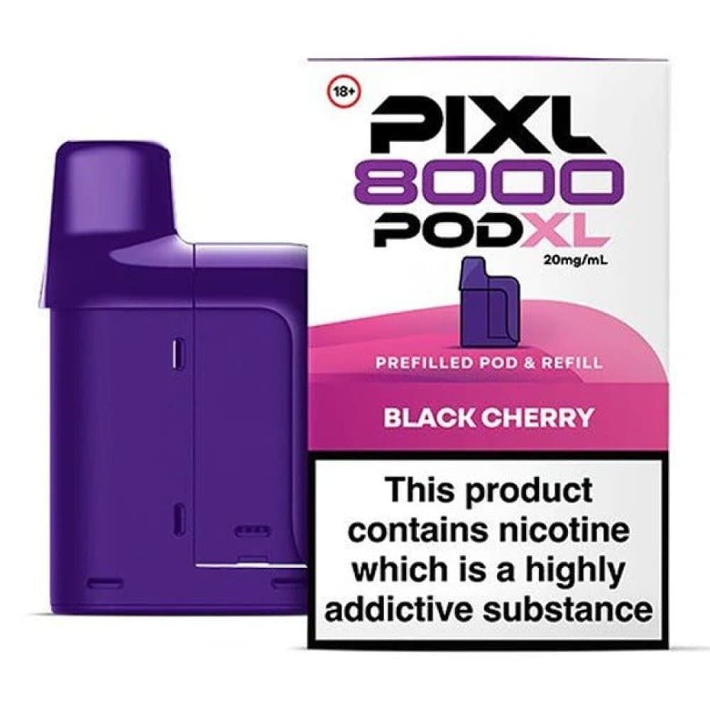  Black Cherry PIXL 8000 Replacement Pods - Pack of 5