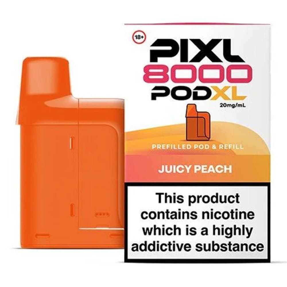  Juicy Peach PIXL 8000 Replacement Pods - Pack of 5