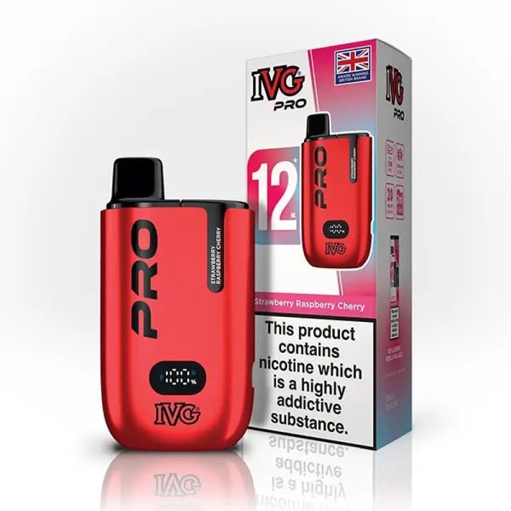  Strawberry Raspberry Cherry IVG Pro 10K Prefilled Pod Vape Kit