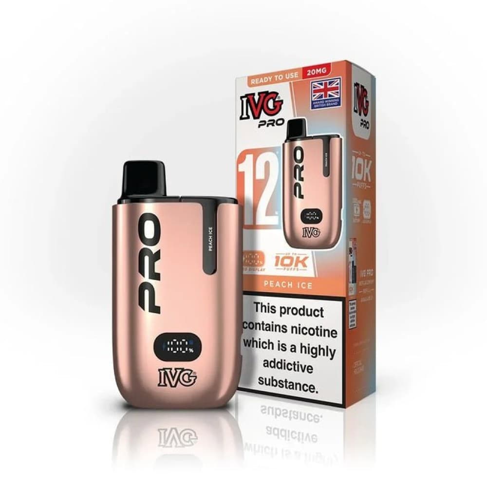  Peach Ice *New* IVG Pro 10K Prefilled Pod Vape Kit