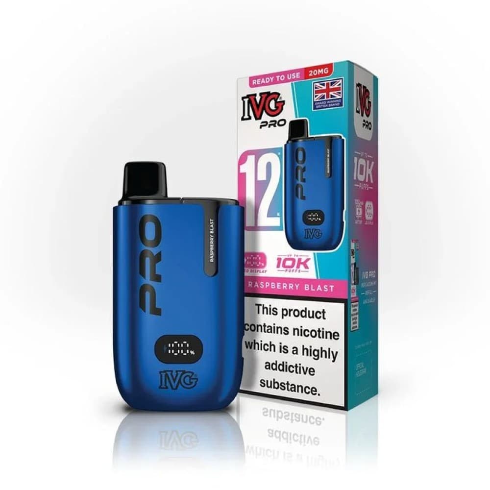  Raspberry Blast *New* IVG Pro 10K Prefilled Pod Vape Kit