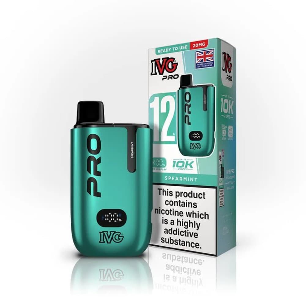  Spearmint *New* IVG Pro 10K Prefilled Pod Vape Kit