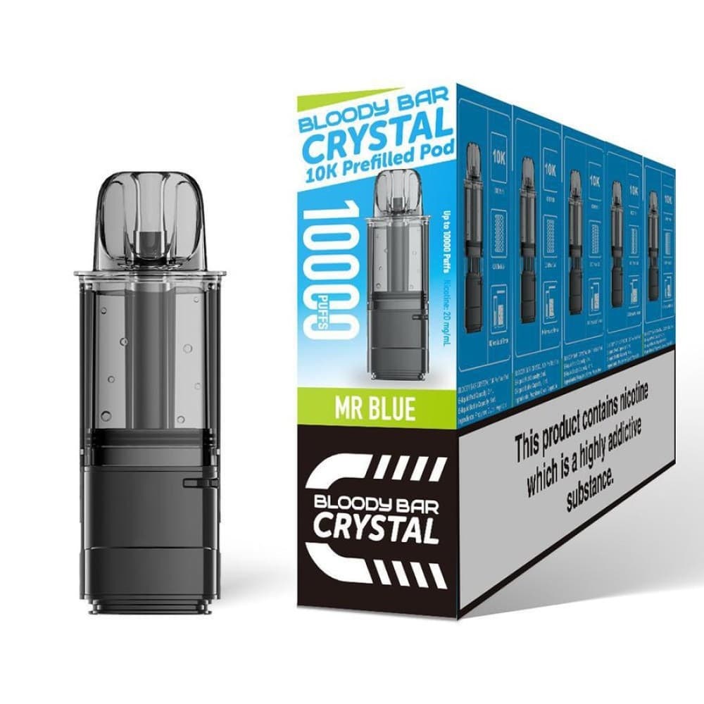  Mr Blue Bloody Bar Crystal 10k Replacement Pods Pack of 5