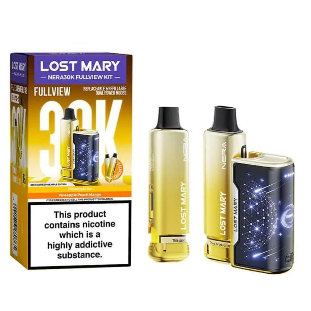  Pineapple Edition *New* Lost Mary Nera 30K Prefilled Pod Vape Kit - Pack of 5