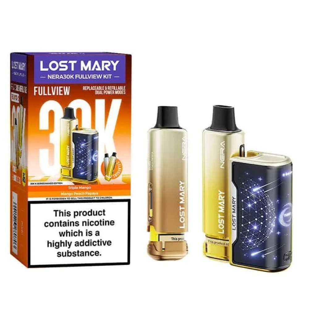  Mango Edition *New* Lost Mary Nera 30K Prefilled Pod Vape Kit - Pack of 5