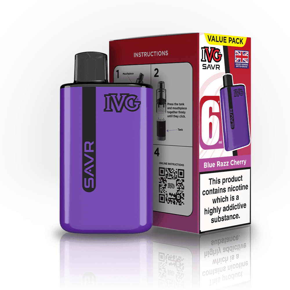  Blue Razz Cherry IVG SAVR 3000 Disposable Vape