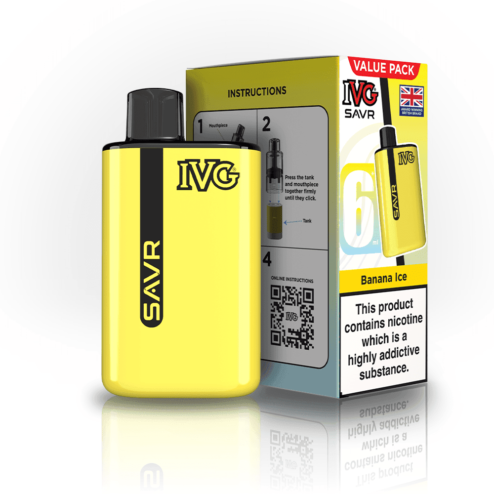  Banana Ice IVG SAVR 3000 Disposable Vape Box of 5