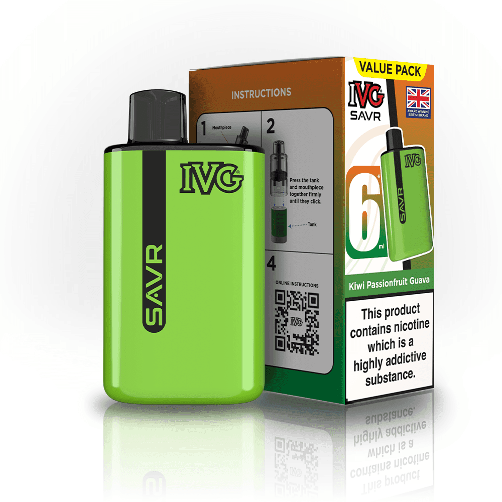  Kiwi Passionfruit Guava IVG SAVR 3000 Disposable Vape Box of 5
