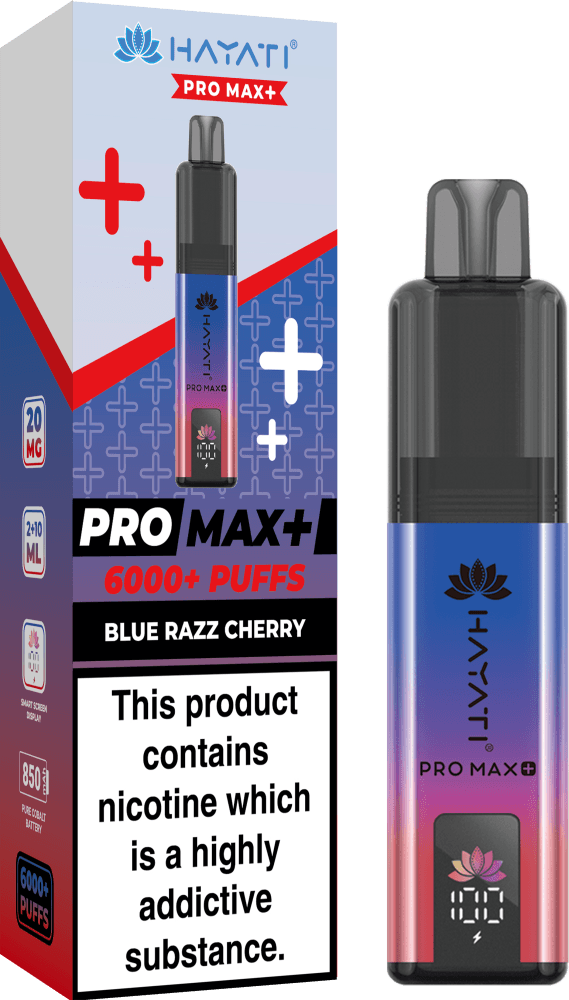  Blue Razz Cherry Hayati Pro Max+ 6000 Prefilled Pod Vape Kit