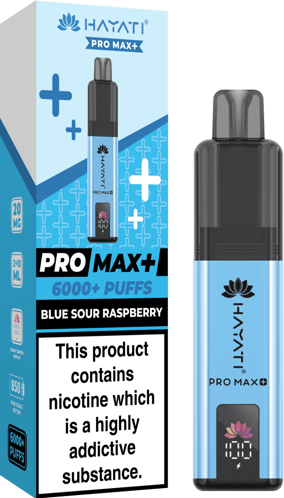  Blue Sour Raspberry Hayati Pro Max+ 6000 Prefilled Pod Vape Kit