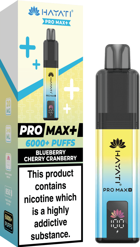  Blueberry Cherry Cranberry Hayati Pro Max+ 6000 Prefilled Pod Vape Kit