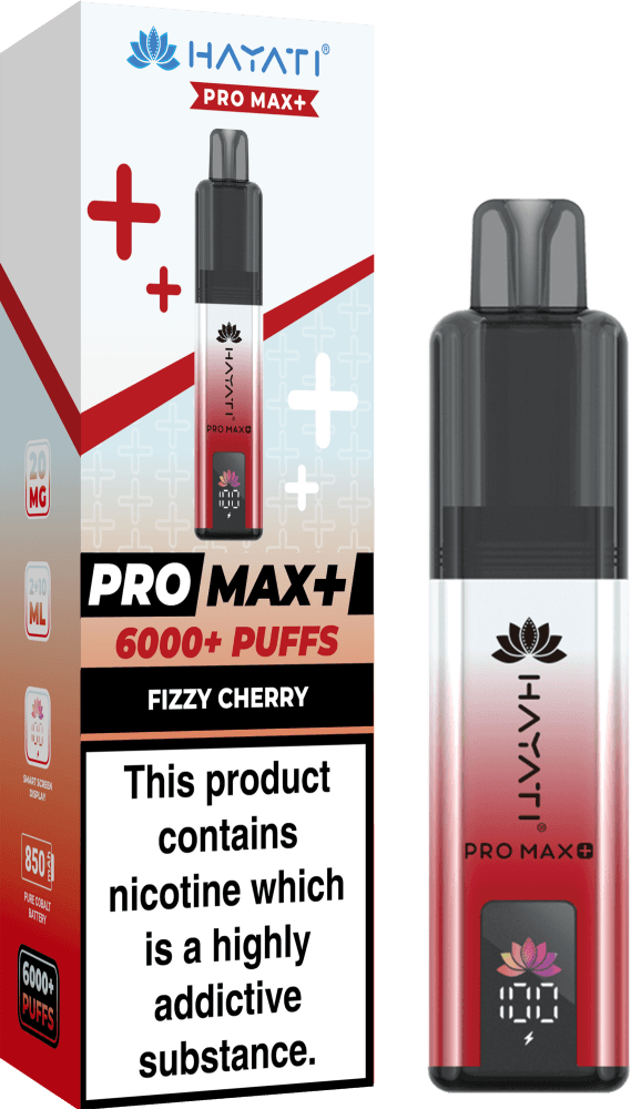  Fizzy Cherry Hayati Pro Max+ 6000 Prefilled Pod Vape Kit