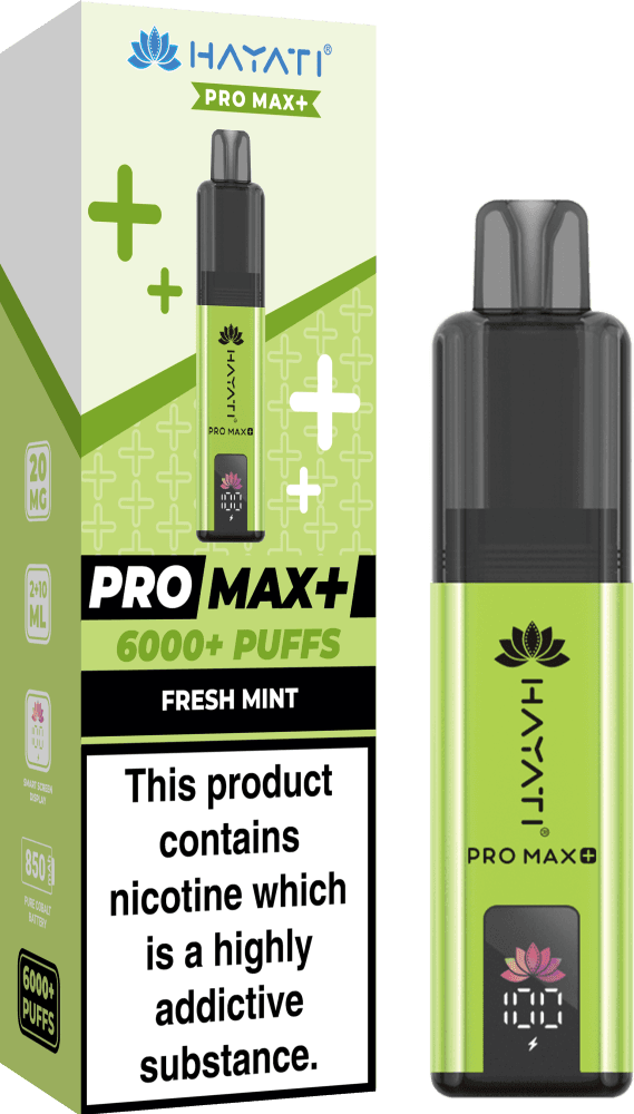  Fresh Mint Hayati Pro Max+ 6000 Prefilled Pod Vape Kit