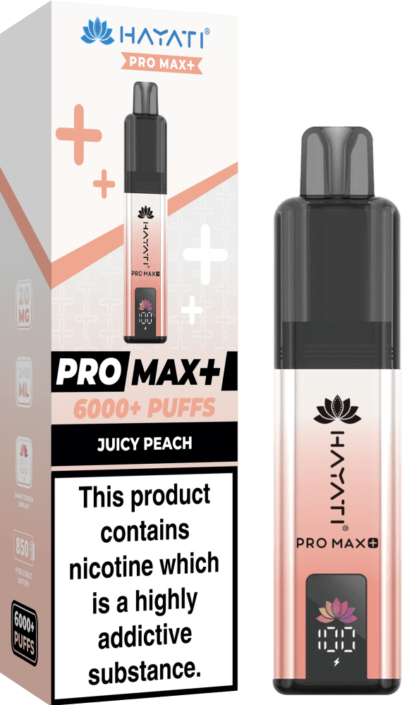  Juicy Peach Hayati Pro Max+ 6000 Prefilled Pod Vape Kit