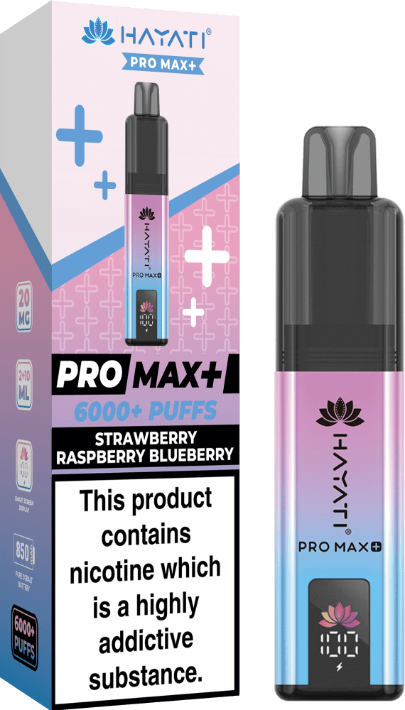  Strawberry Raspberry Blueberry Hayati Pro Max+ 6000 Prefilled Pod Vape Kit