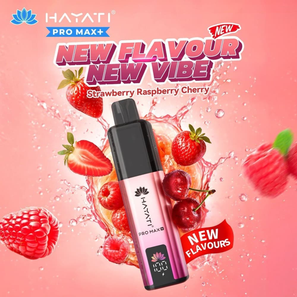  Strawberry Raspberry Cherry Hayati Pro Max+ 6000 Prefilled Pod Vape Kit