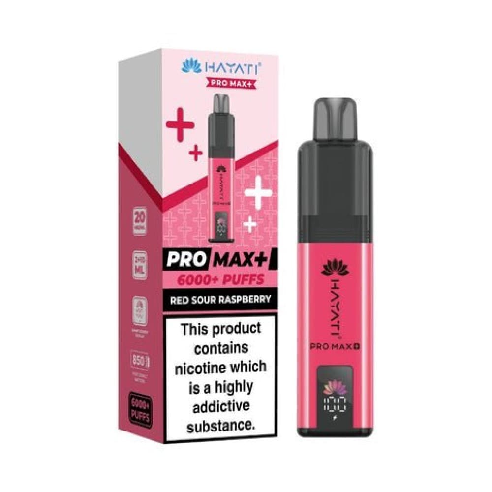  Red Sour Raspberry Hayati Pro Max+ 6000 Prefilled Pod Vape Kit