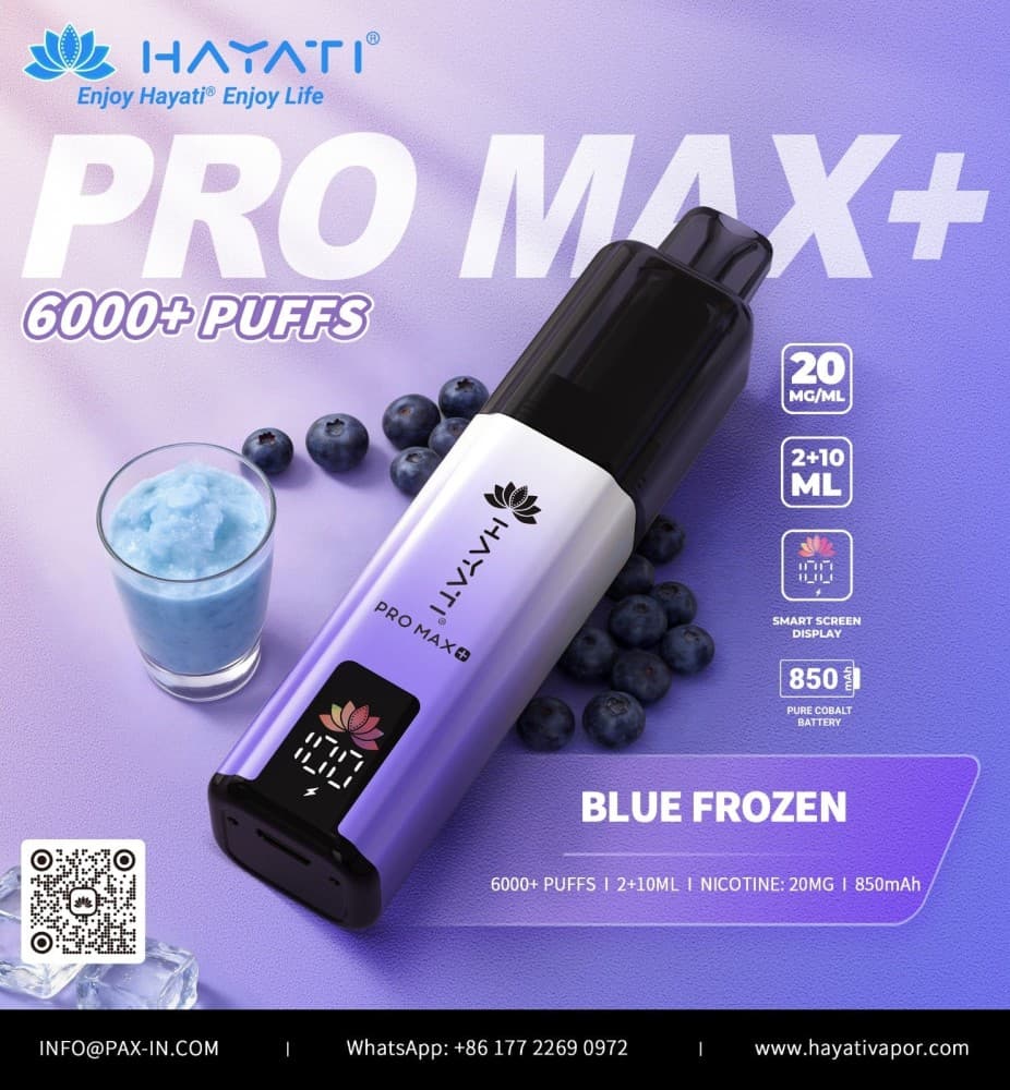  Blue Frozen *New* Hayati Pro Max+ 6000 Prefilled Pod Vape Kit