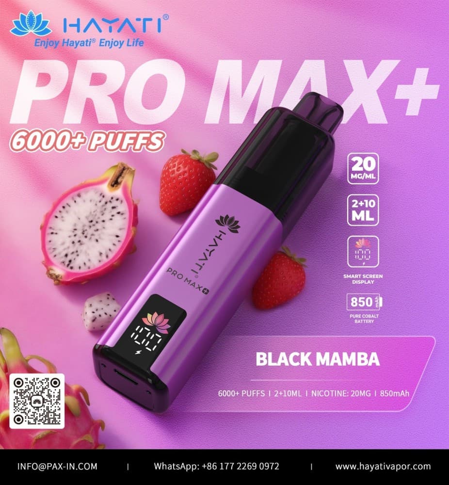 Black Mamba *New* Hayati Pro Max+ 6000 Prefilled Pod Vape Kit