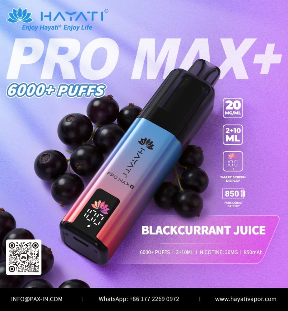  Blackcurrant Juice *New* Hayati Pro Max+ 6000 Prefilled Pod Vape Kit