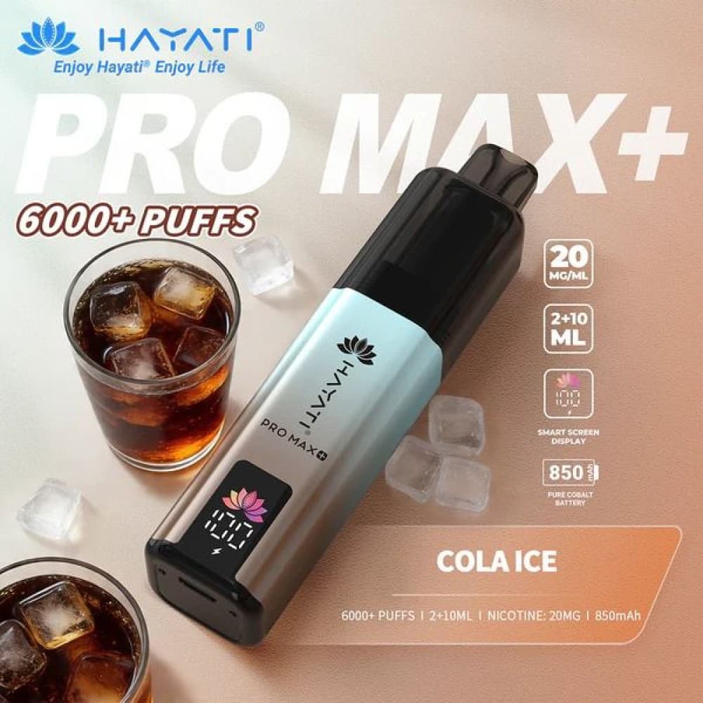  Cola Ice *New* Hayati Pro Max+ 6000 Prefilled Pod Vape Kit