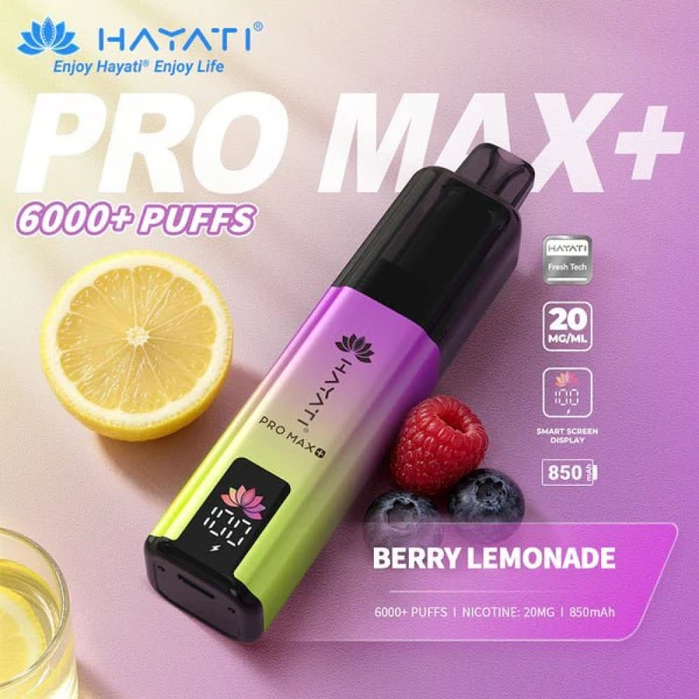 Berry Lemonade *New* Hayati Pro Max+ 6000 Prefilled Pod Vape Kit