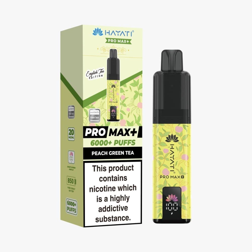  Peach Green Tea *New* Hayati Pro Max+ 6000 Prefilled Pod Vape Kit