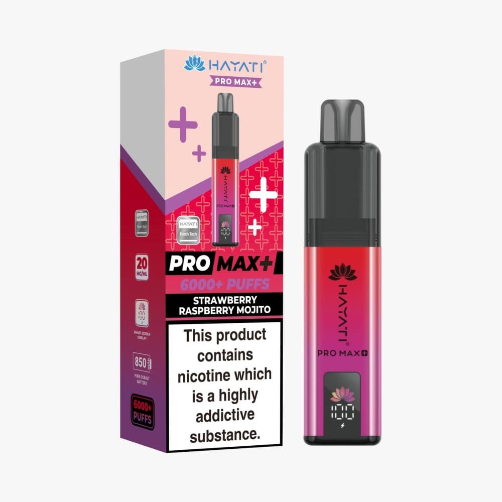  Strawberry Raspberry Mojito *New* Hayati Pro Max+ 6000 Prefilled Pod Vape Kit