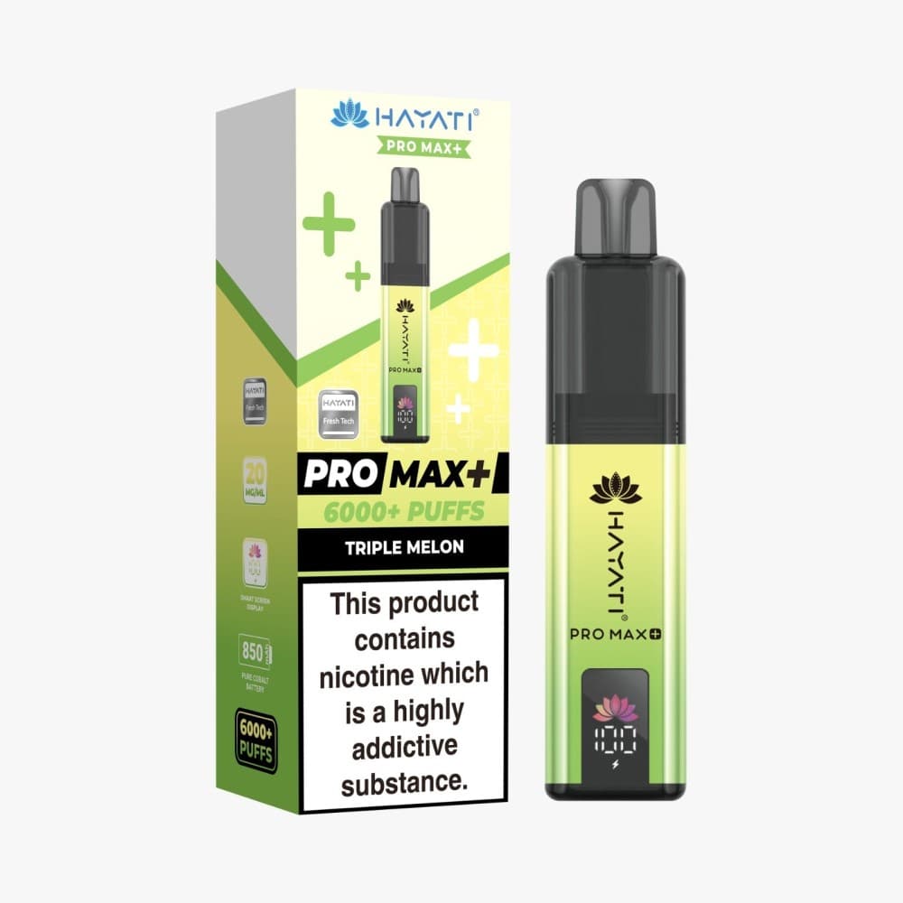  Triple Melon *New* Hayati Pro Max+ 6000 Prefilled Pod Vape Kit