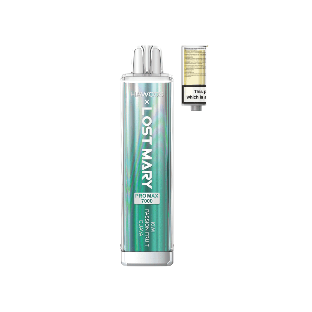 Kiwi Passion Fruit Guava Lost Mary x Hawcos Pro Max 7000 Prefilled Pod Vape - Box of 10