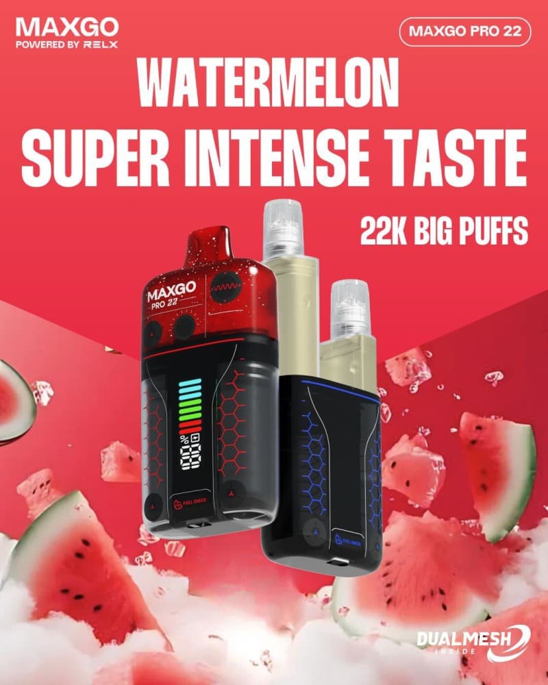  Watermelon RELX Maxgo 22k Prefilled Pod Vape - Box of 5