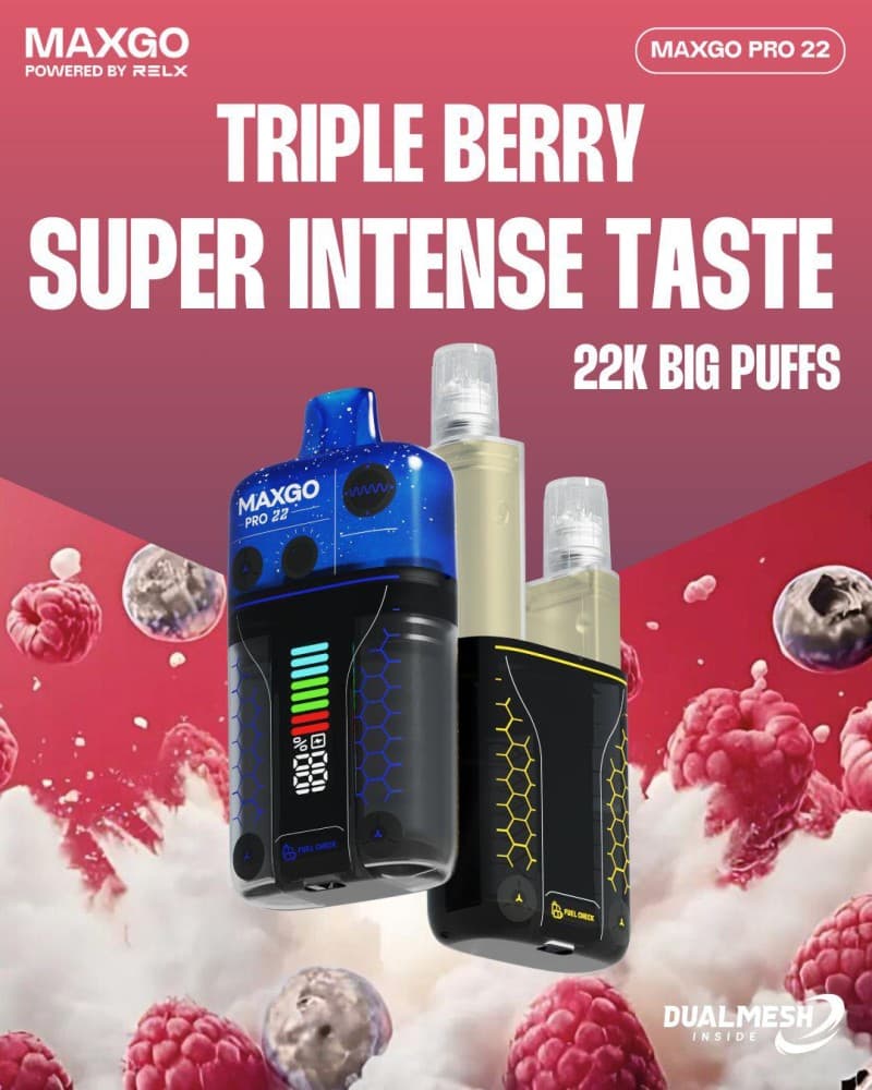  Triple Berry RELX Maxgo 22k Prefilled Pod Vape - Box of 5