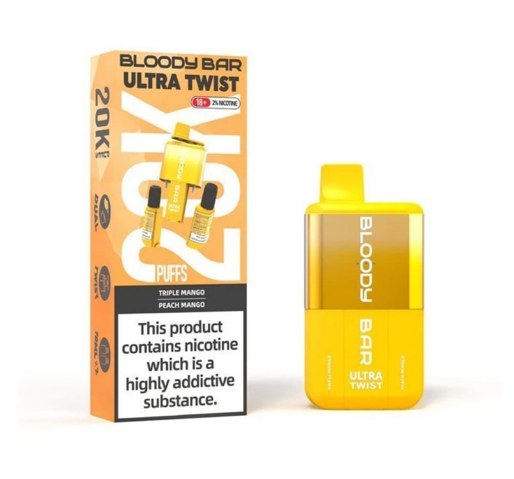  Triple Mango/Peach Mango Bloody Bar Ultra Twist 20000 Prefilled Vape - Box of 5
