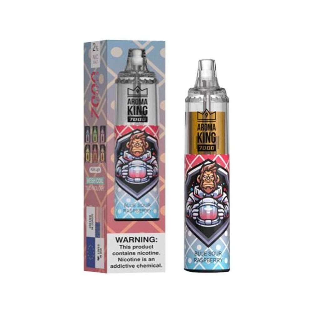  Bluesour Rasberry 0% R & M 7000 Vape Puff Pod Device