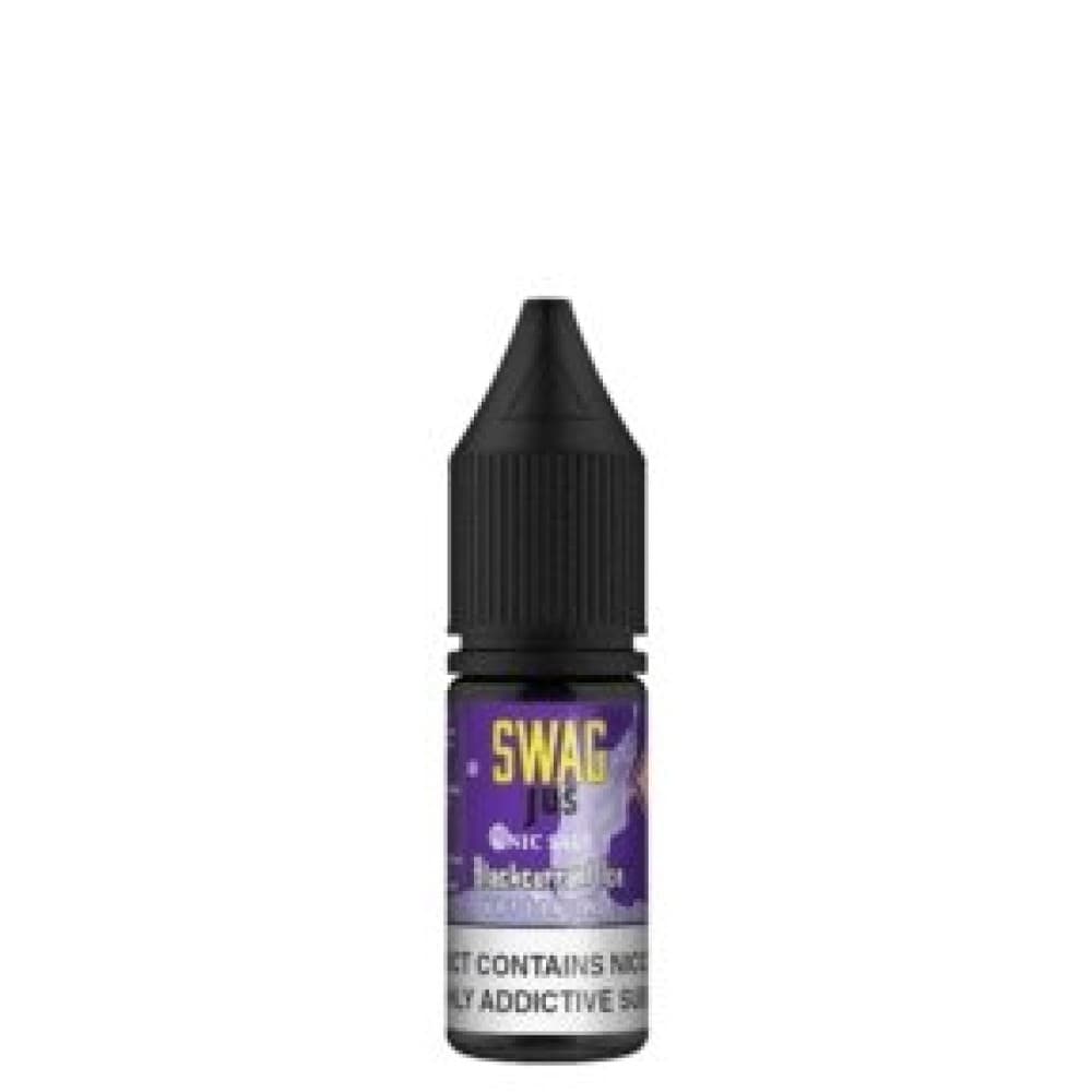  10mg / Blackcurrant Ice Swag Jus Vapourless 10ML Nic Salt