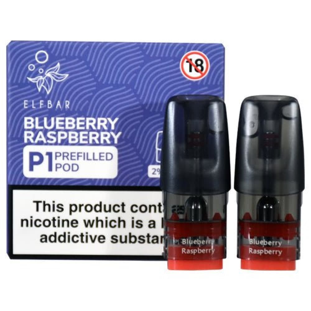  Blueberry Raspberry Elf Bar P1 Pre-filled E-liquids Pods